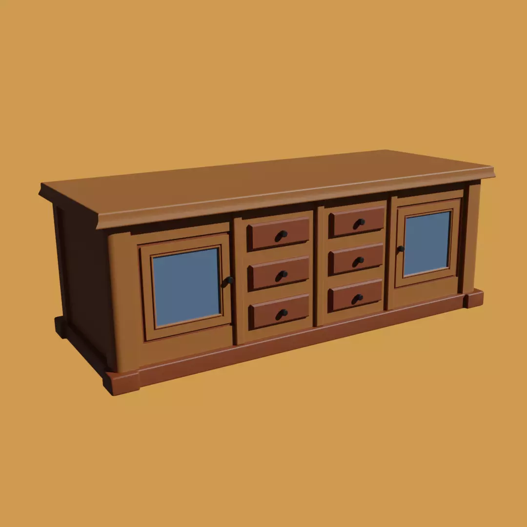 Drawer and TV Unit Model for Living Room Free 3D model