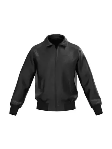 Male raglan leather jacket
