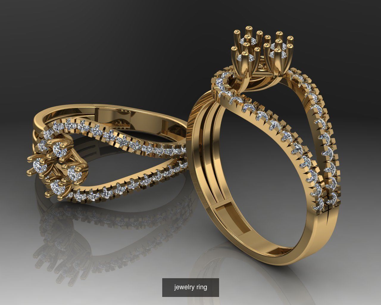 Jewelry rings 3D Model Collection_11