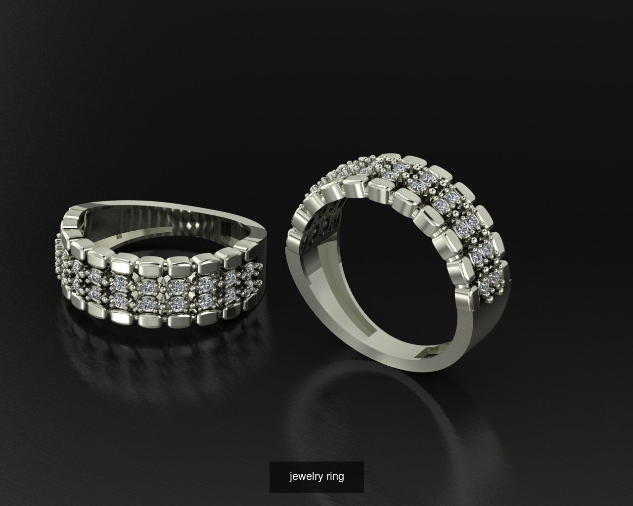Jewelry rings 3D Model Collection_8