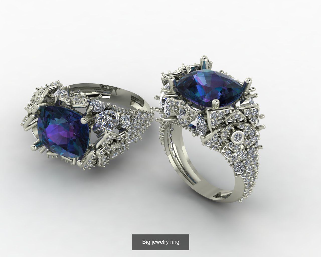 Jewelry rings 3D Model Collection_7