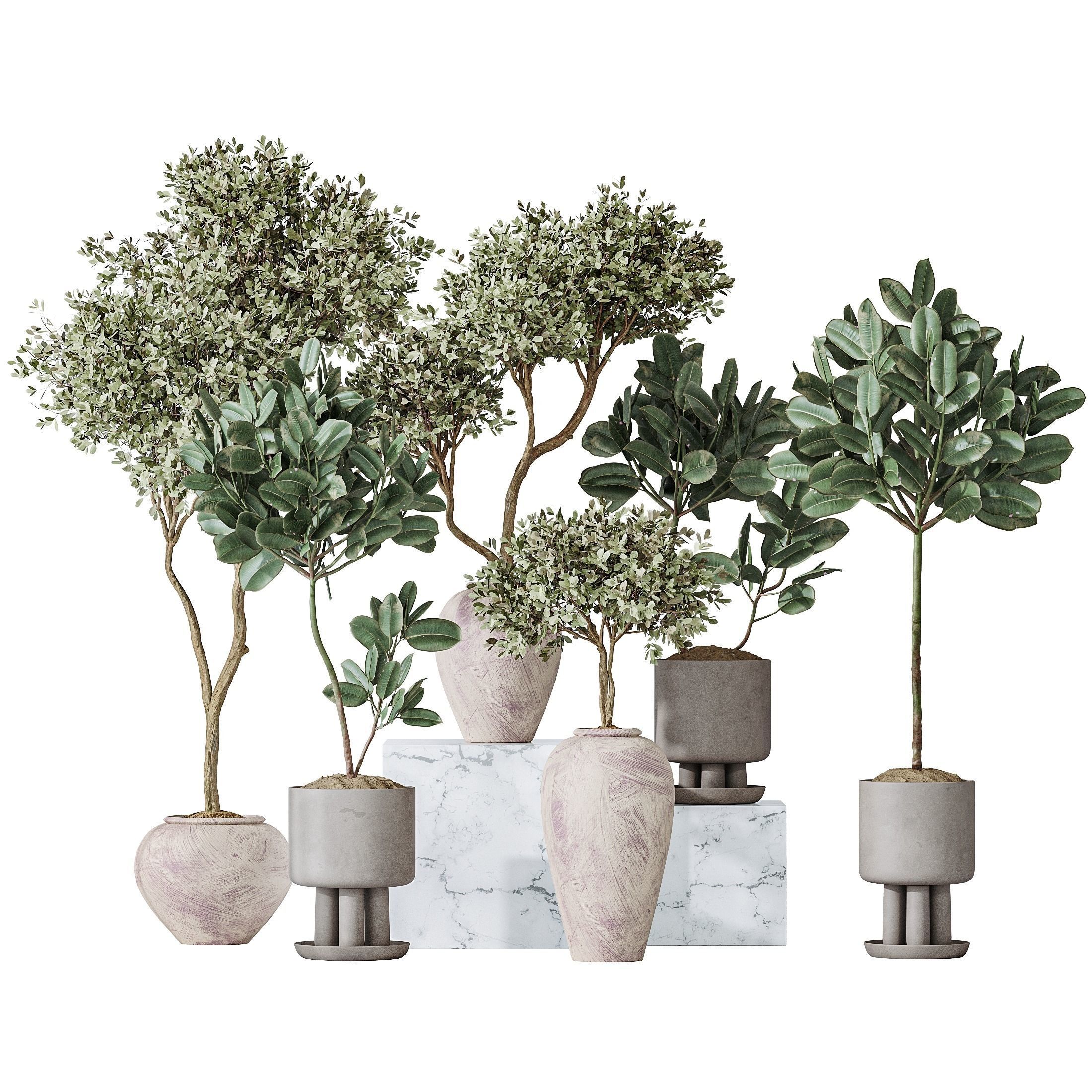 Elastica Abidjan Melany and  Mission Olive Tree Vase 18 3D model_1