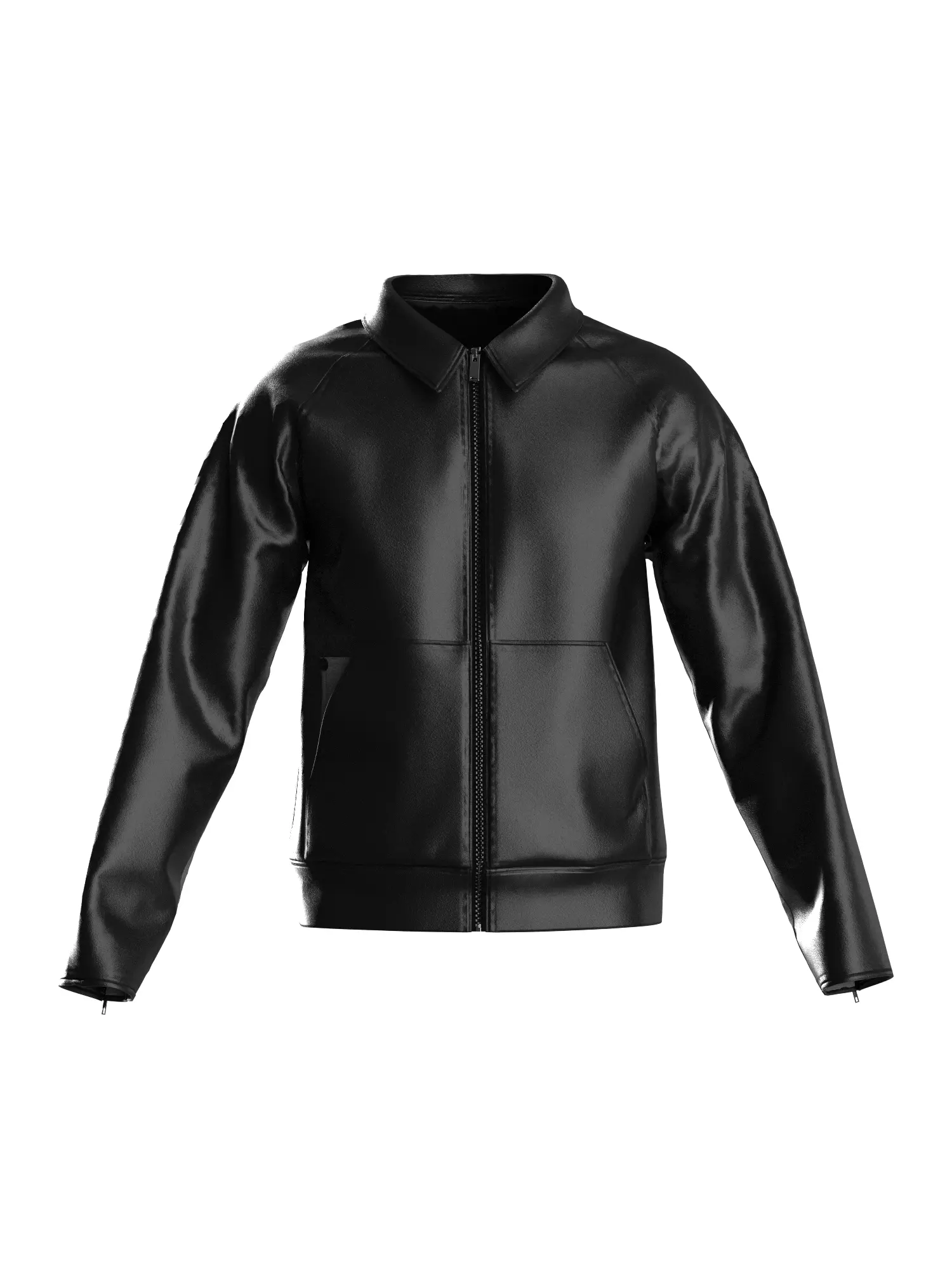 Male raglan leather jacket 3D model
