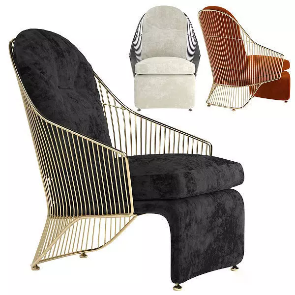 Minotti Colette Armchair 3D model
