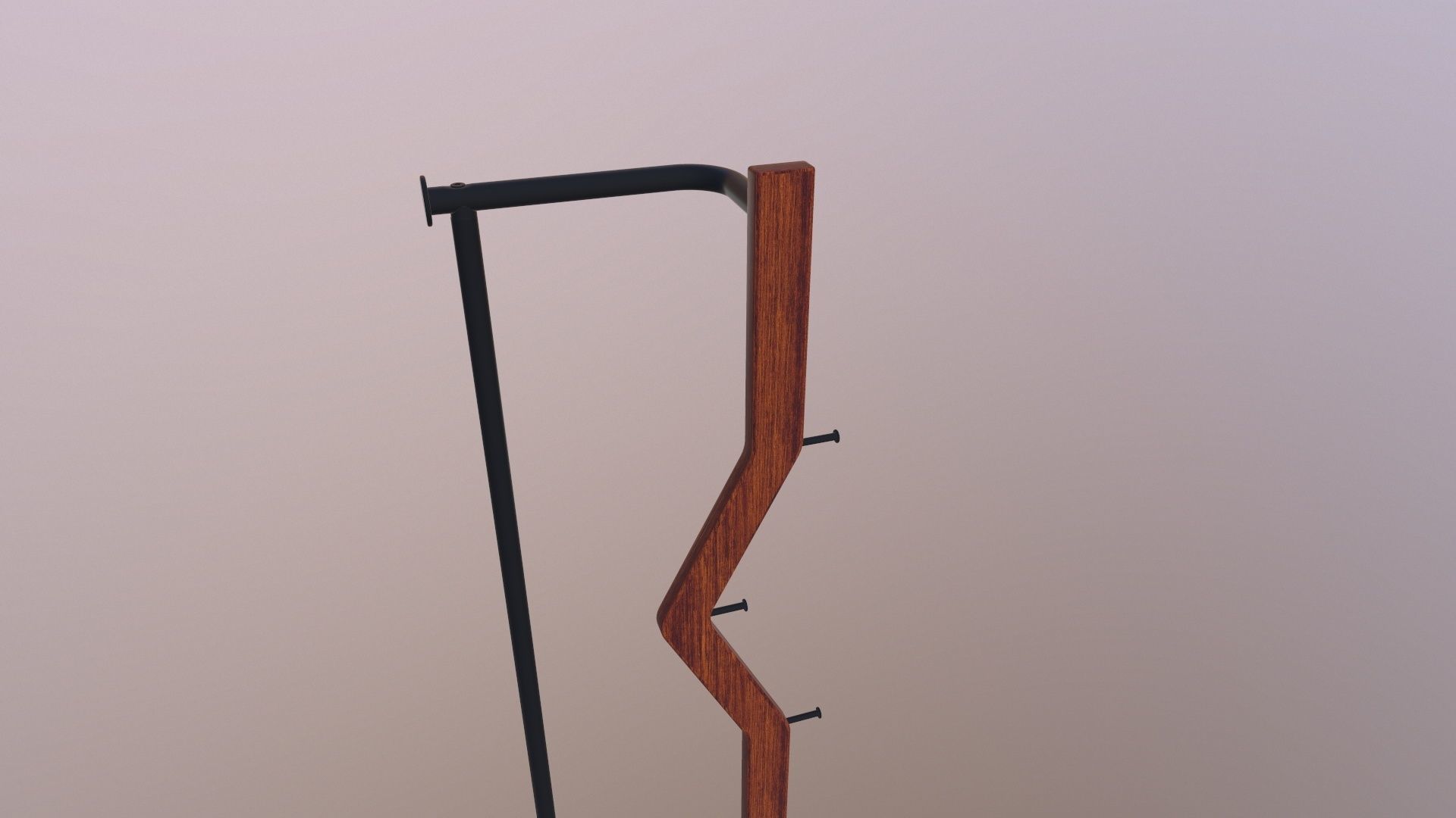 Coat Rail 3D model_5