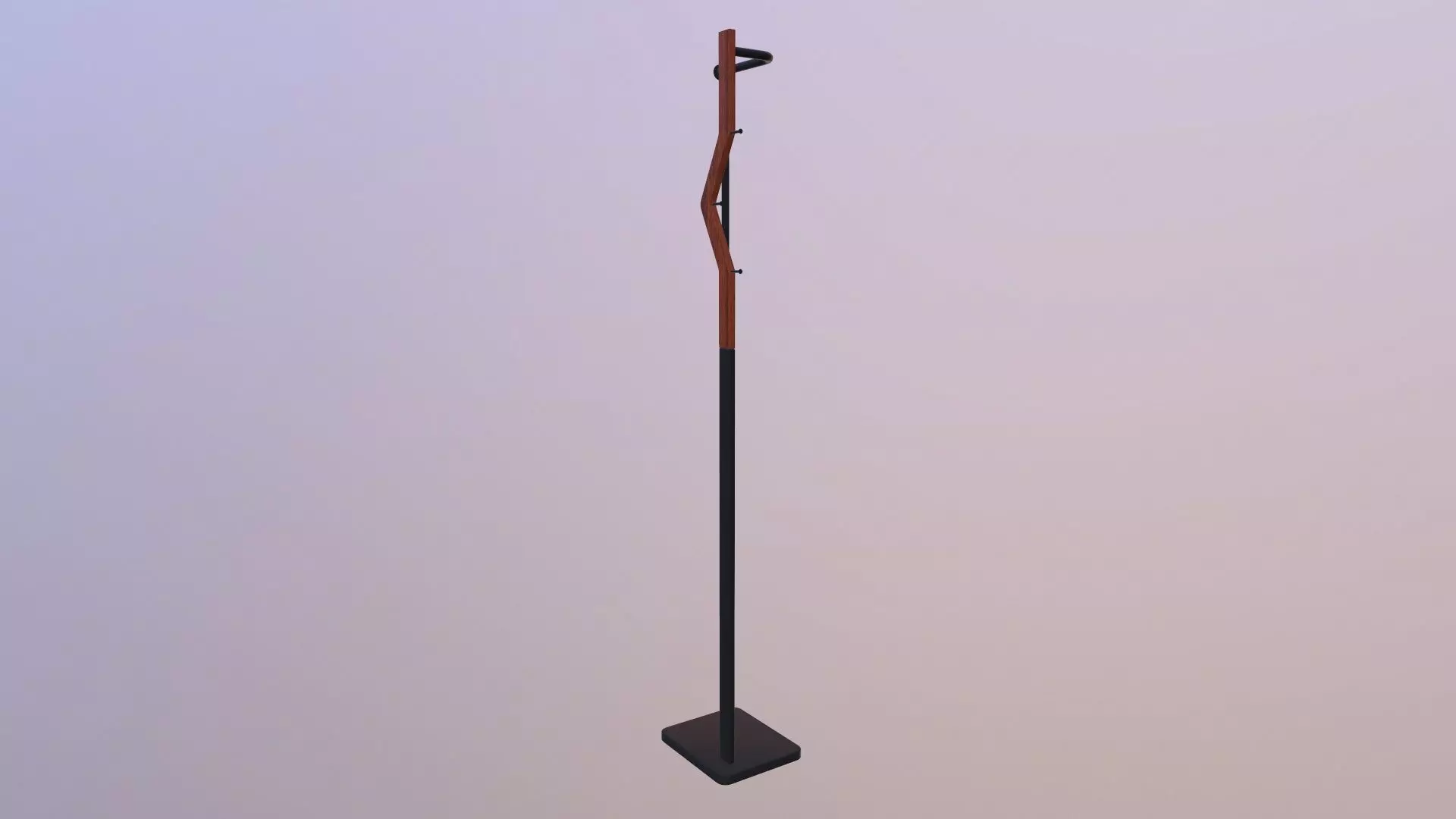 Coat Rail 3D model_0