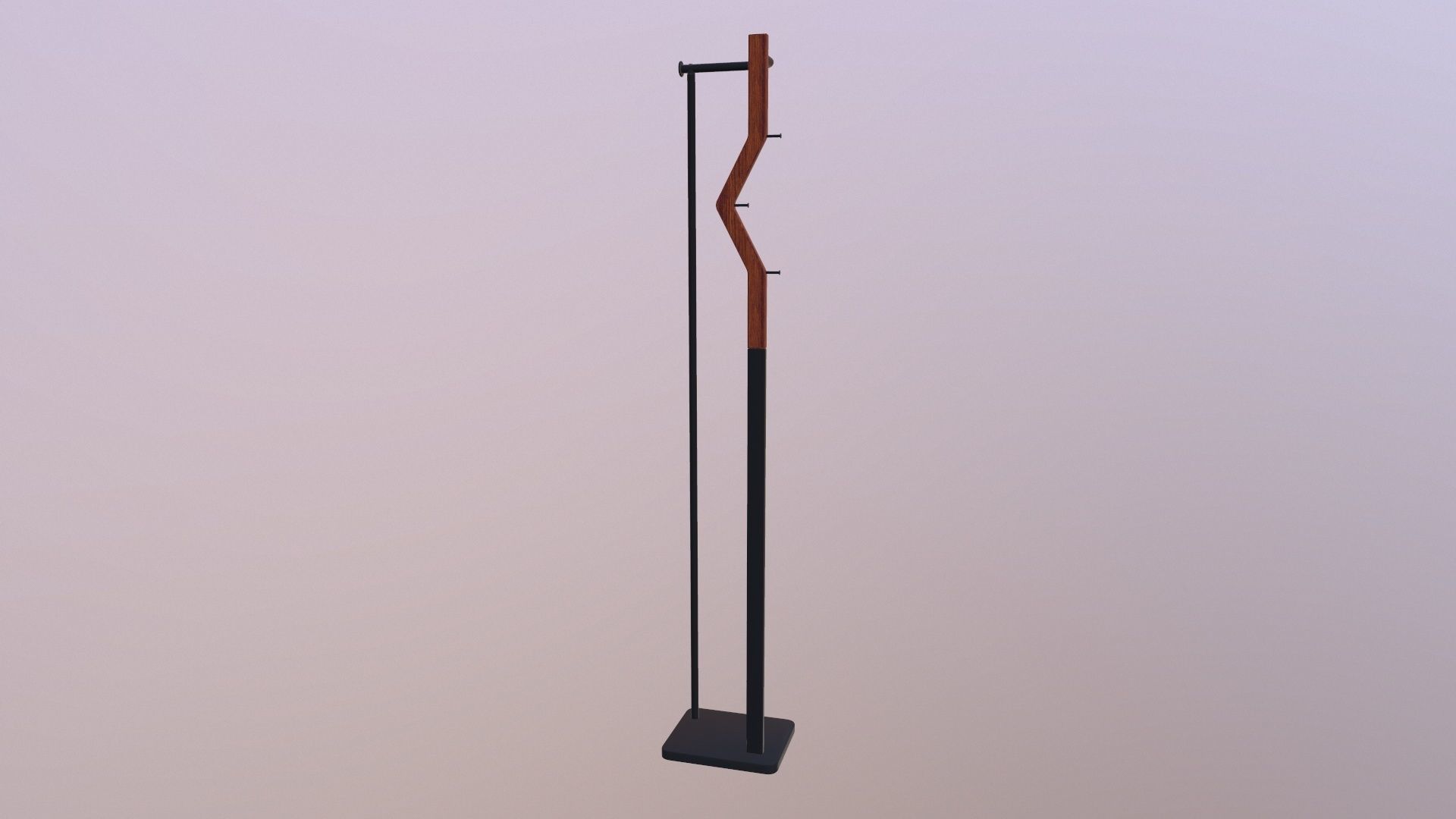 Coat Rail 3D model_2