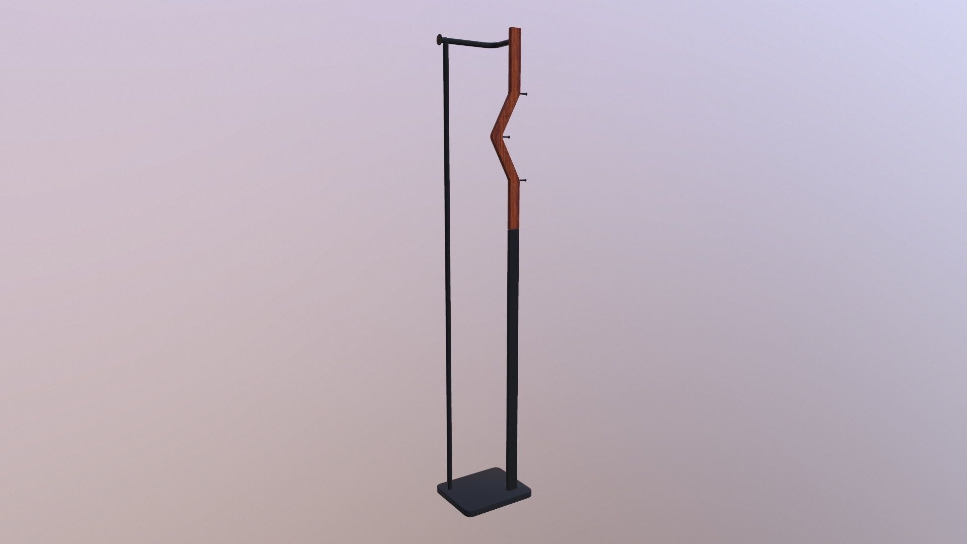 Coat Rail 3D model_3