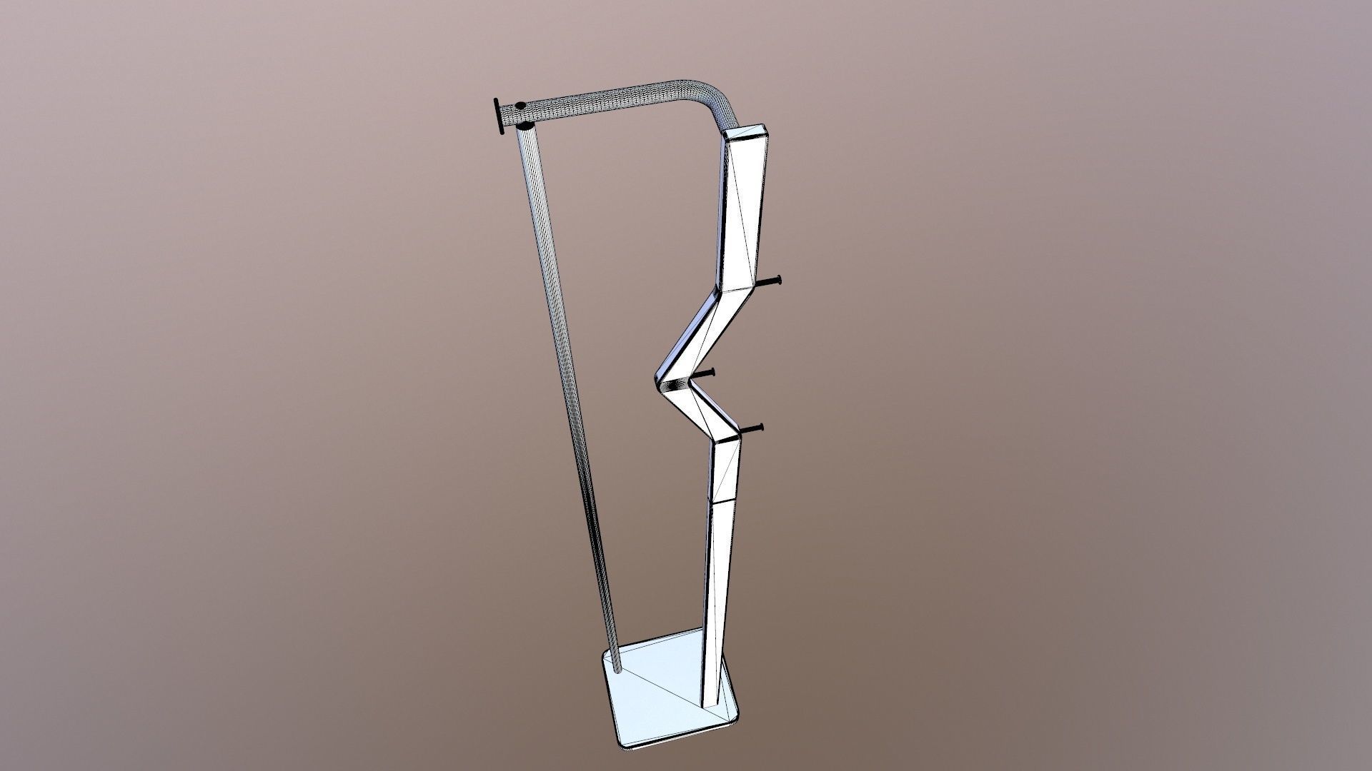Coat Rail 3D model_7