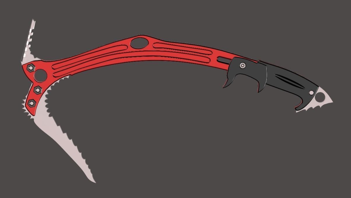 Shadow of the Tomb Raider Lara Croft climbing axe 3D model 3D printable CGTrader