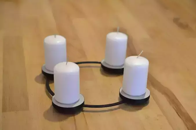 Advent wreath 3D print model