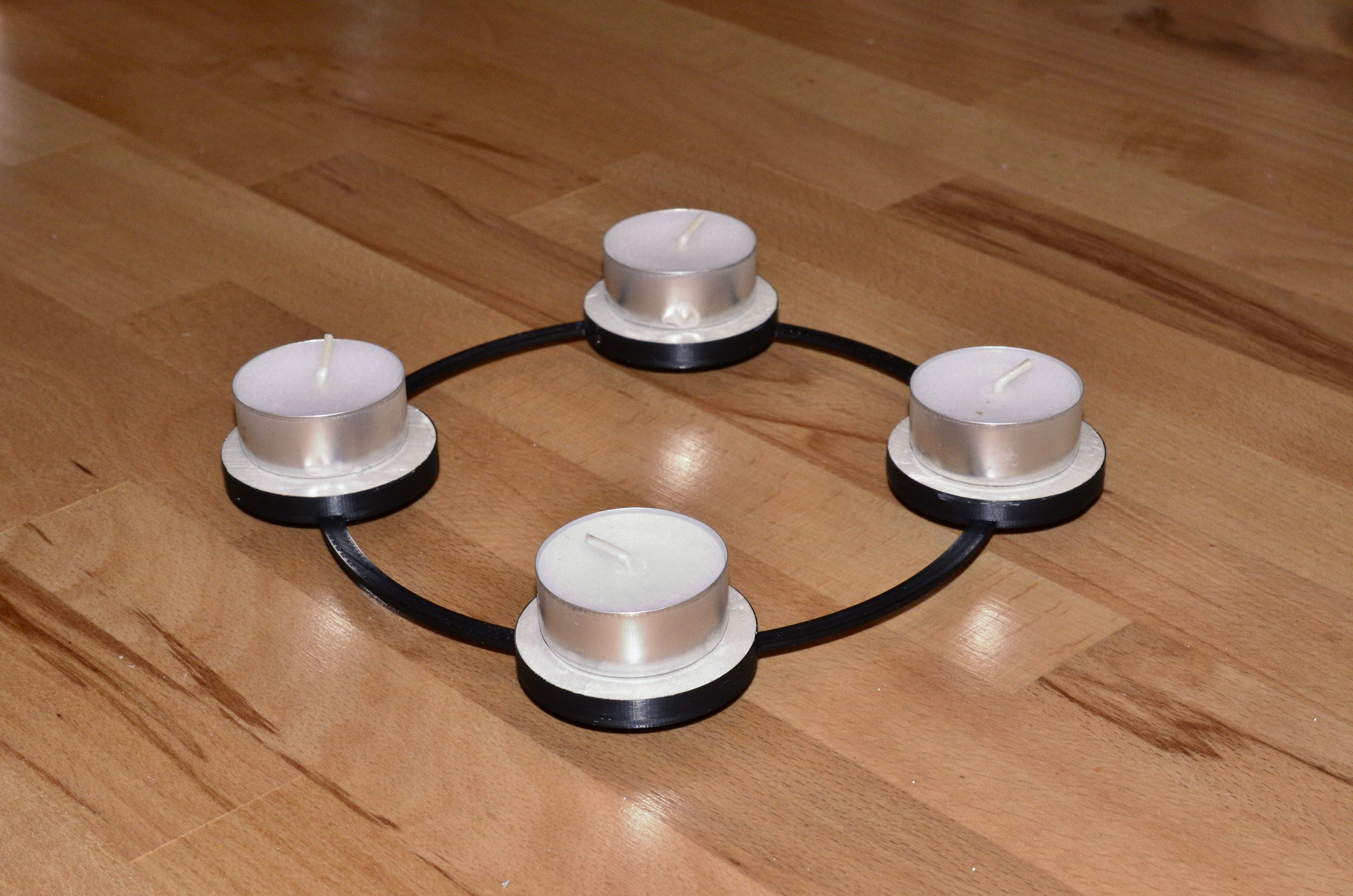 Advent wreath 3D print model_4