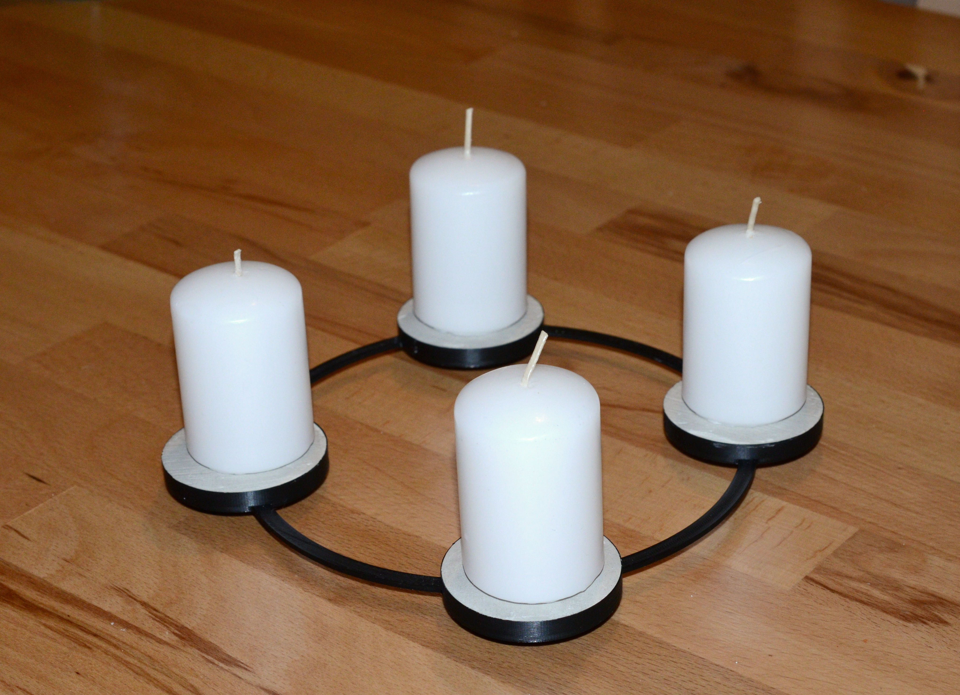 Advent wreath 3D print model_3