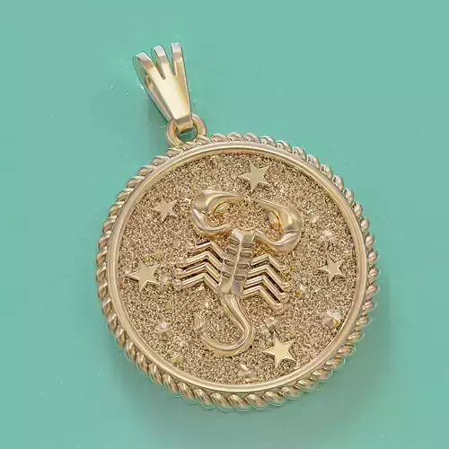 Horoscope Scorpion pendant 3D print model