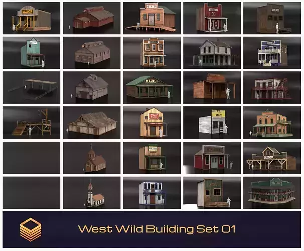 West Wild Building Set 01