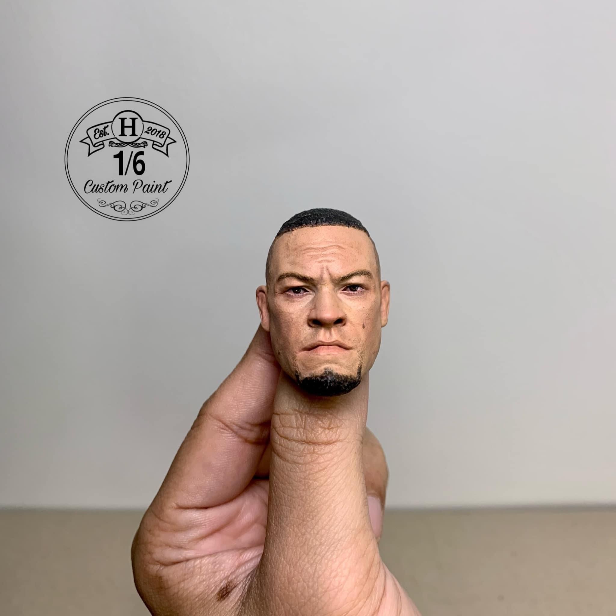 One sixth scale Nate Diaz Headsculpt 3D print model_1