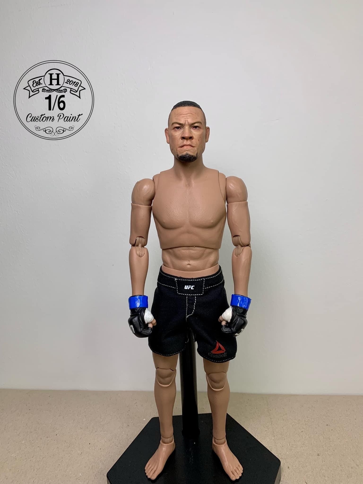 One sixth scale Nate Diaz Headsculpt 3D print model_3