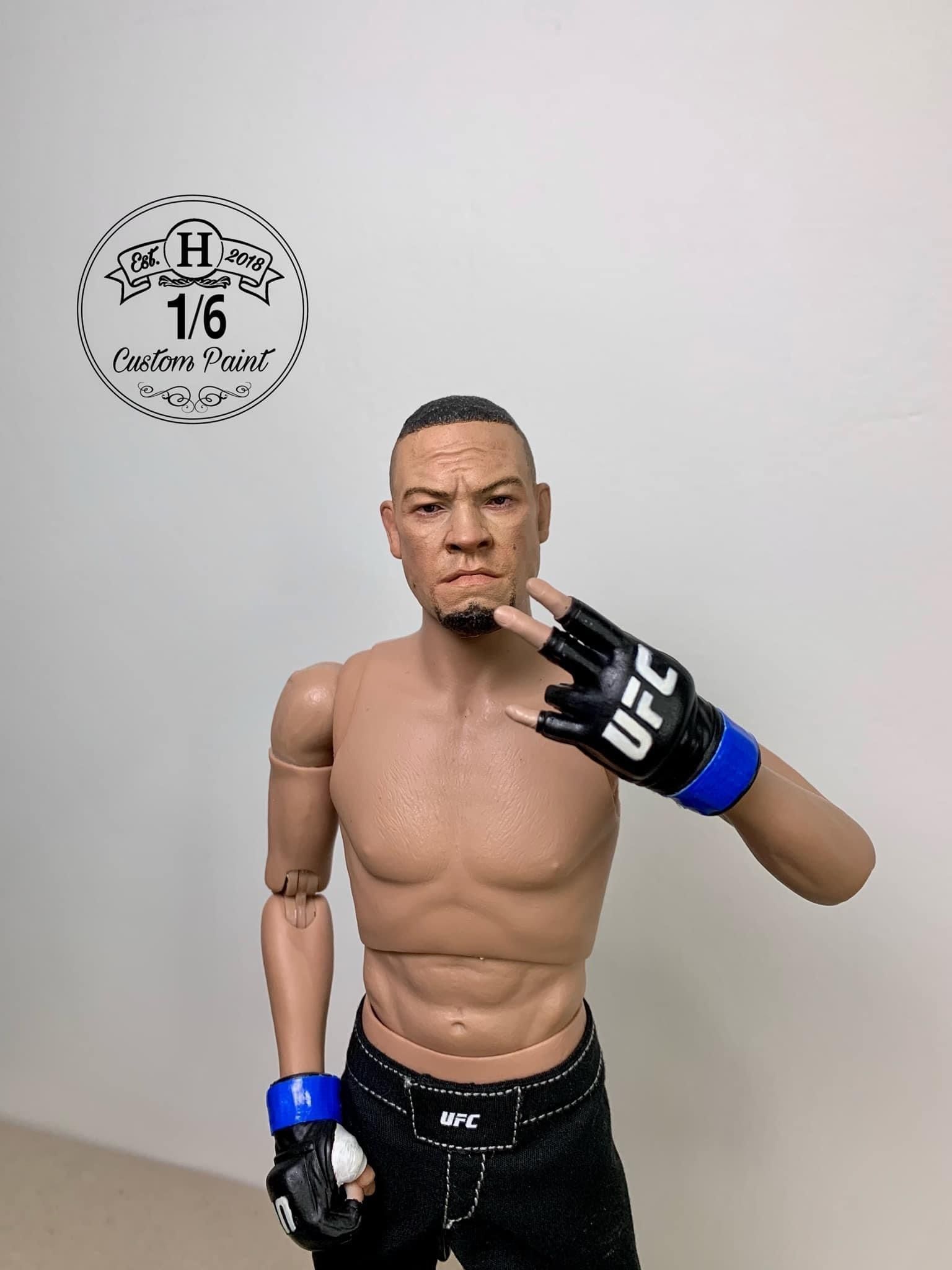 One sixth scale Nate Diaz Headsculpt 3D print model_2
