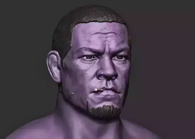One sixth scale Nate Diaz Headsculpt 3D print model One sixth scale Nate Diaz Headsculpt 3D print model