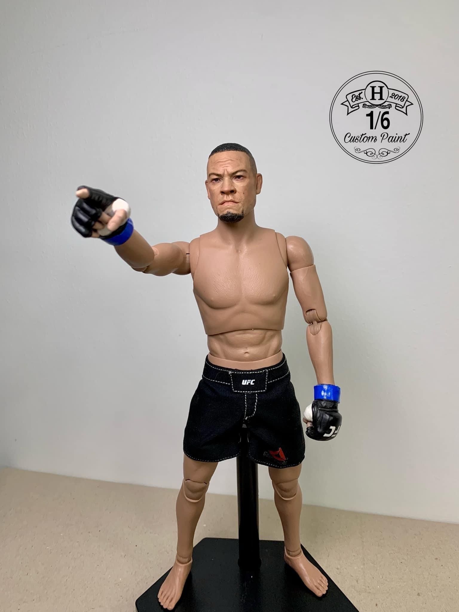 One sixth scale Nate Diaz Headsculpt 3D print model_4