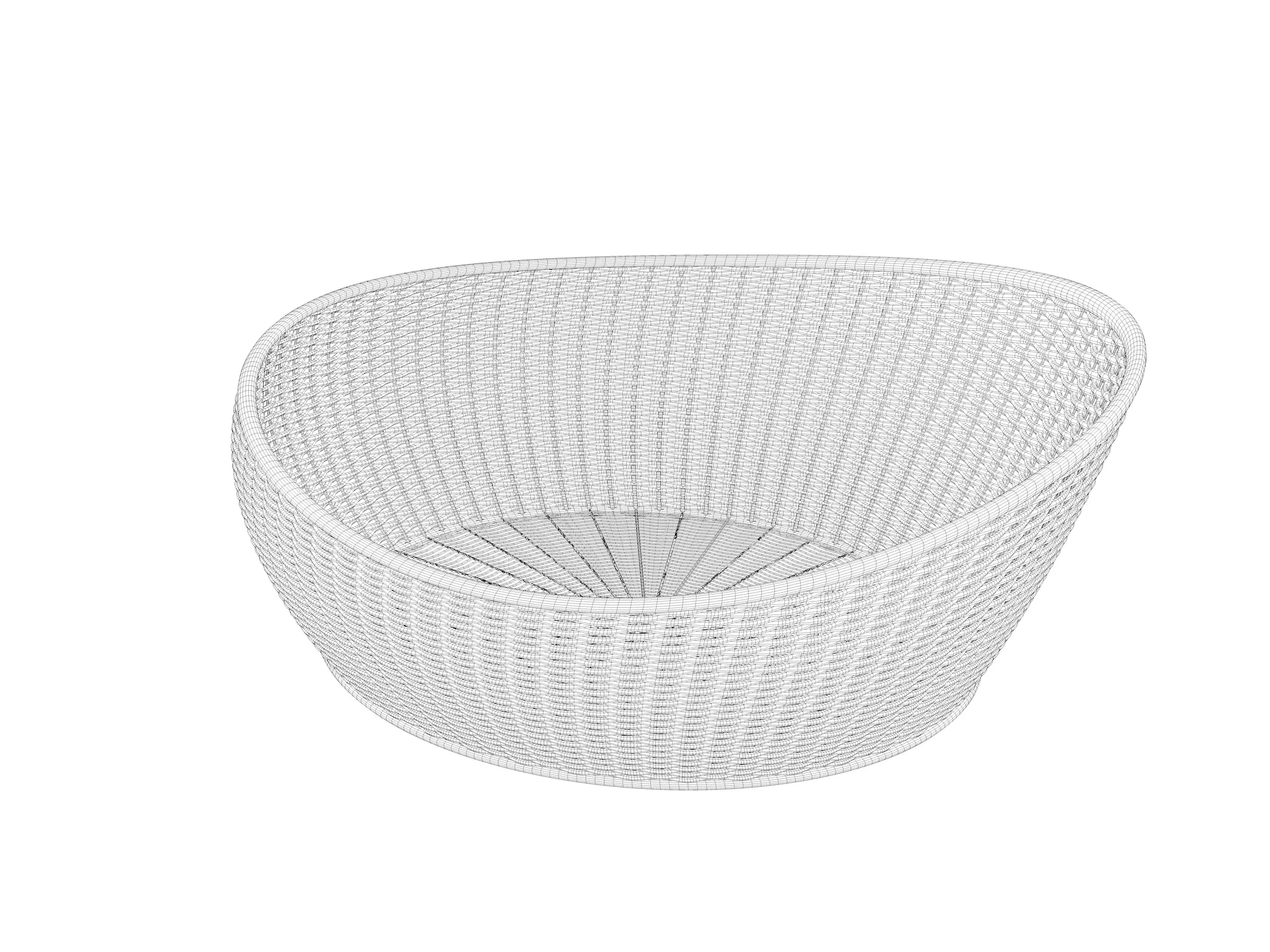 Bamboo Woven Basket set 3D model_14