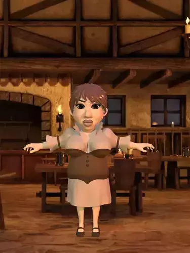 3D character of a woman