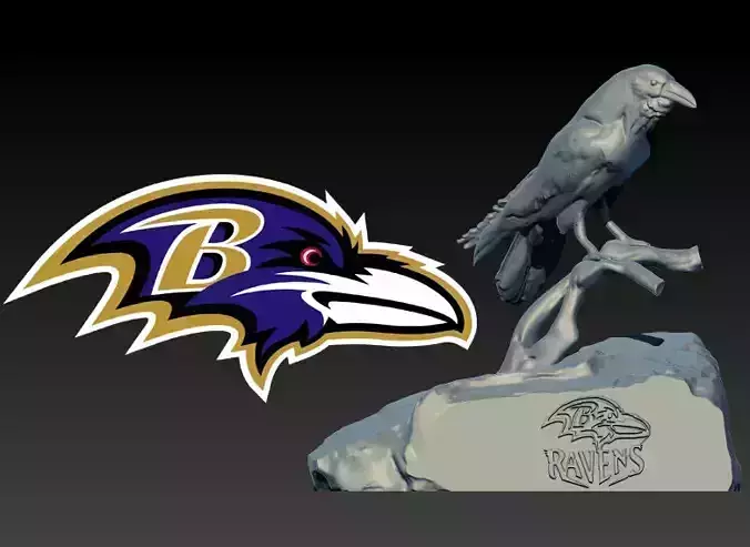 NFL BALTIMORE RAVENS - AMERICAN FOOTBALL - 3D PRINT