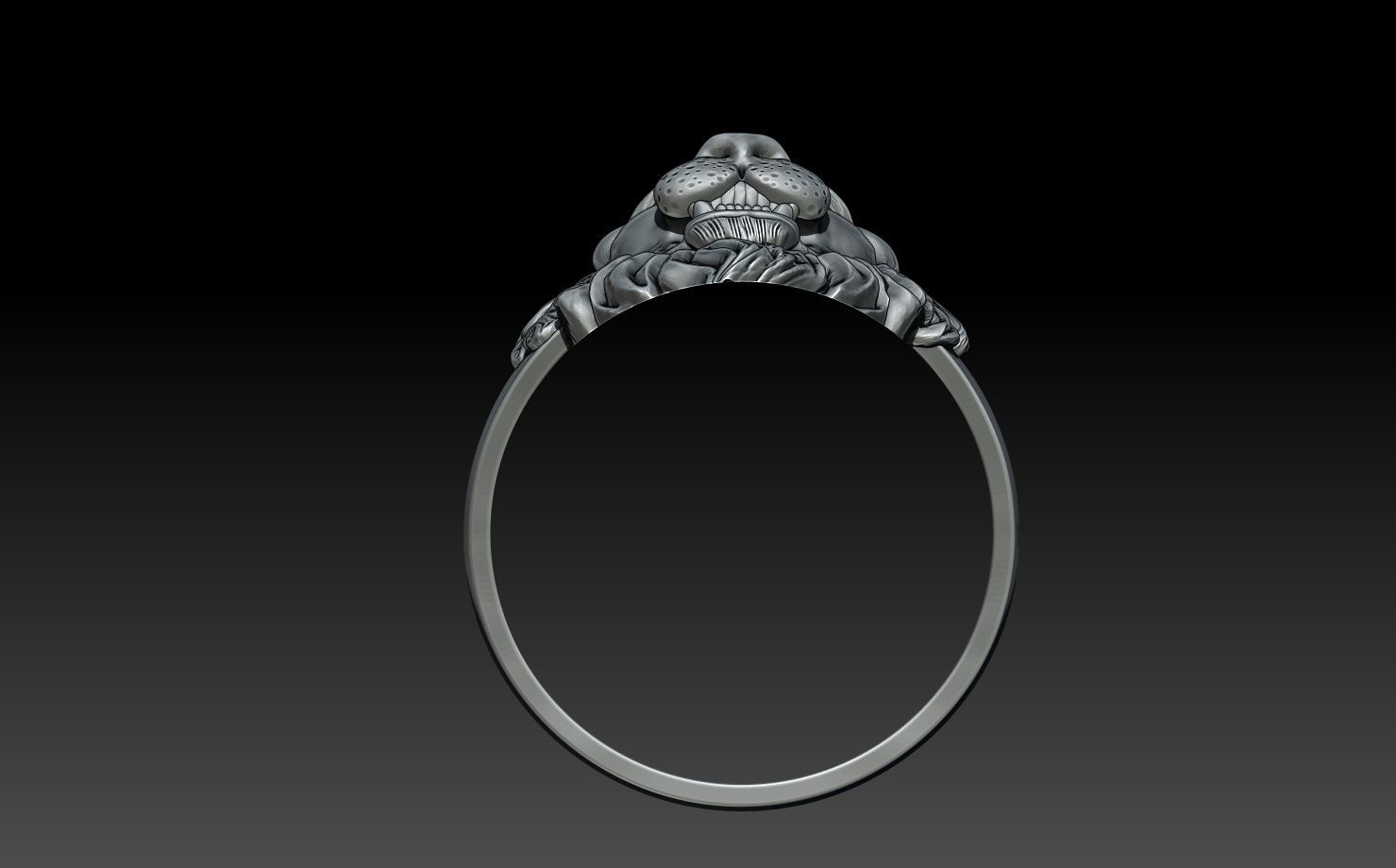 LION MAN RING 3D print model_2