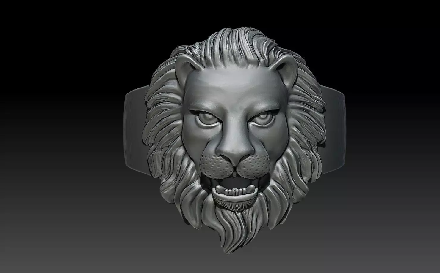 LION MAN RING 3D print model_0