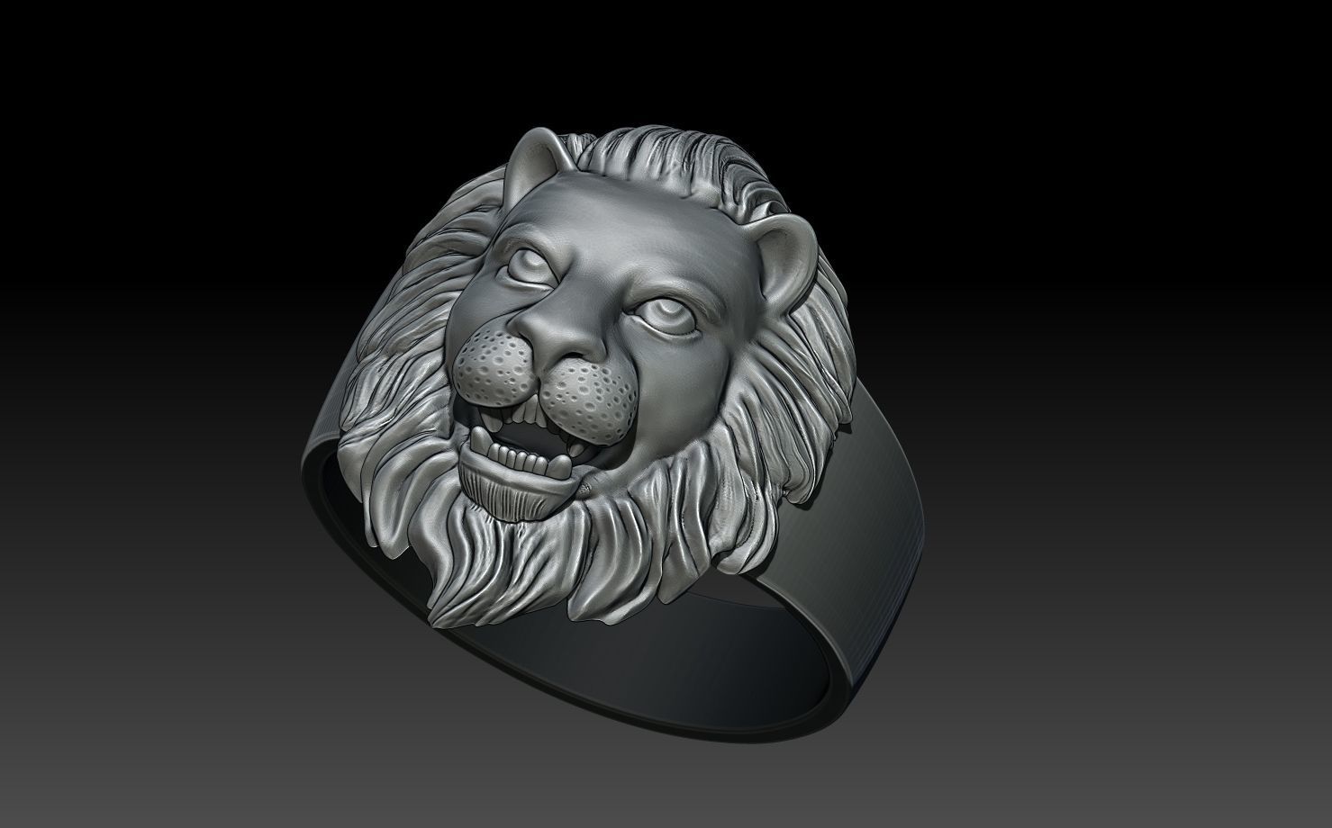 LION MAN RING 3D print model_4