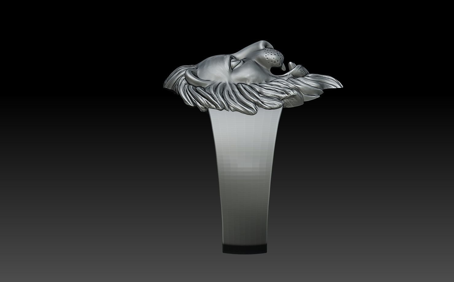 LION MAN RING 3D print model_1