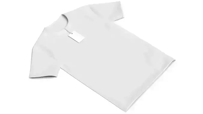 Crew Neck T-Shirt Flat Lay For Men with Tag