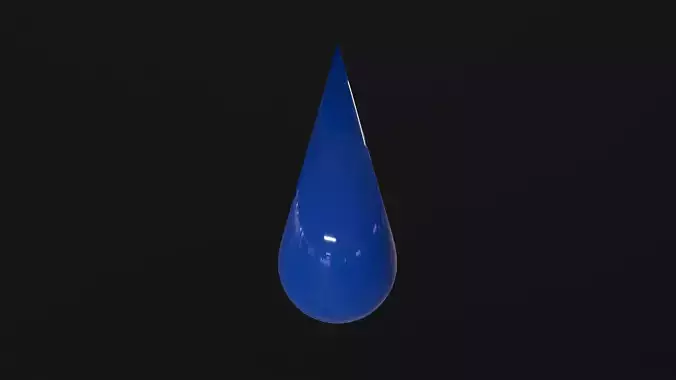 Water Drops 3D Model Low-poly 3D model