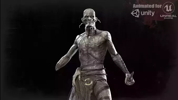 Cultist1 Low-poly 3D model