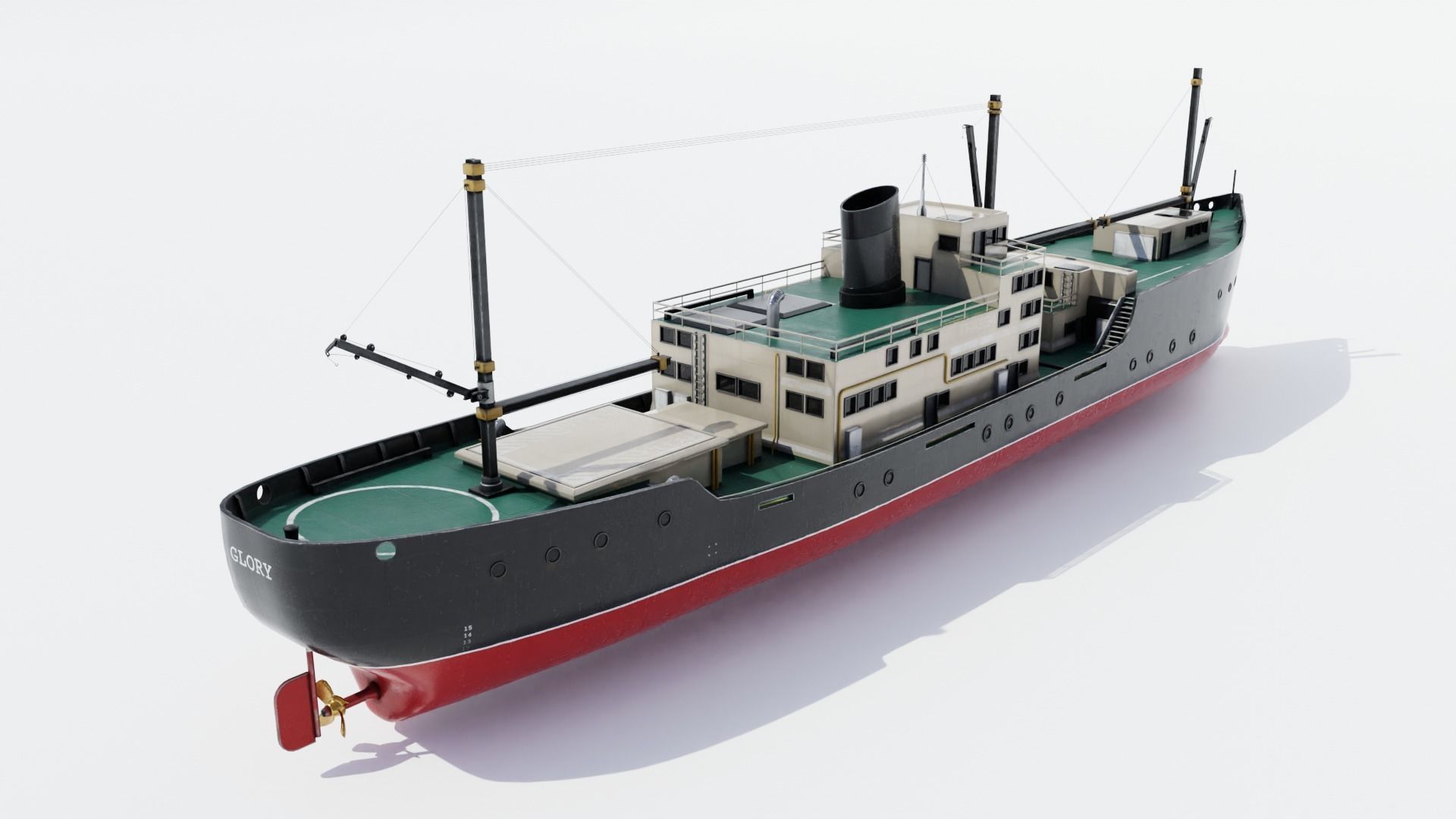 Exploration Ship 4K Textures Low-poly 3D model_8