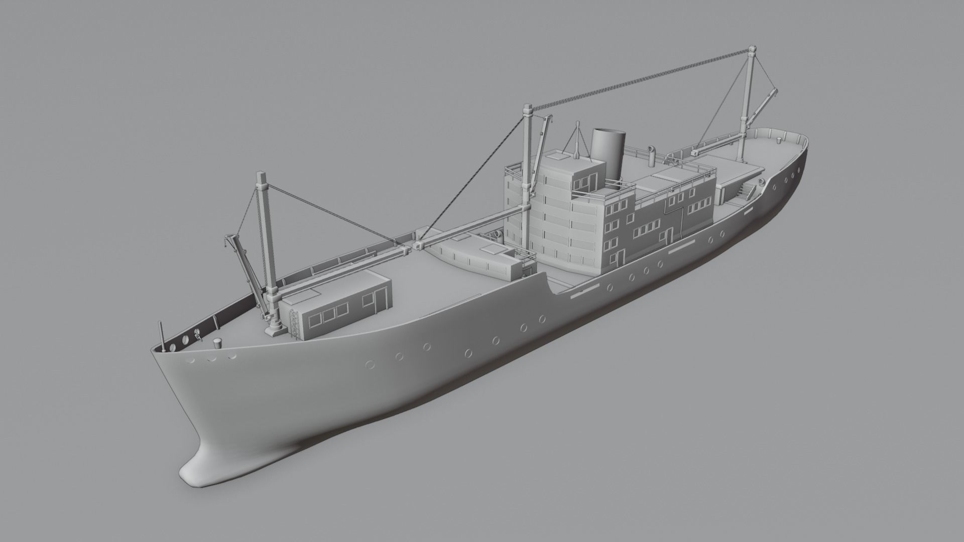 Exploration Ship 4K Textures Low-poly 3D model_2