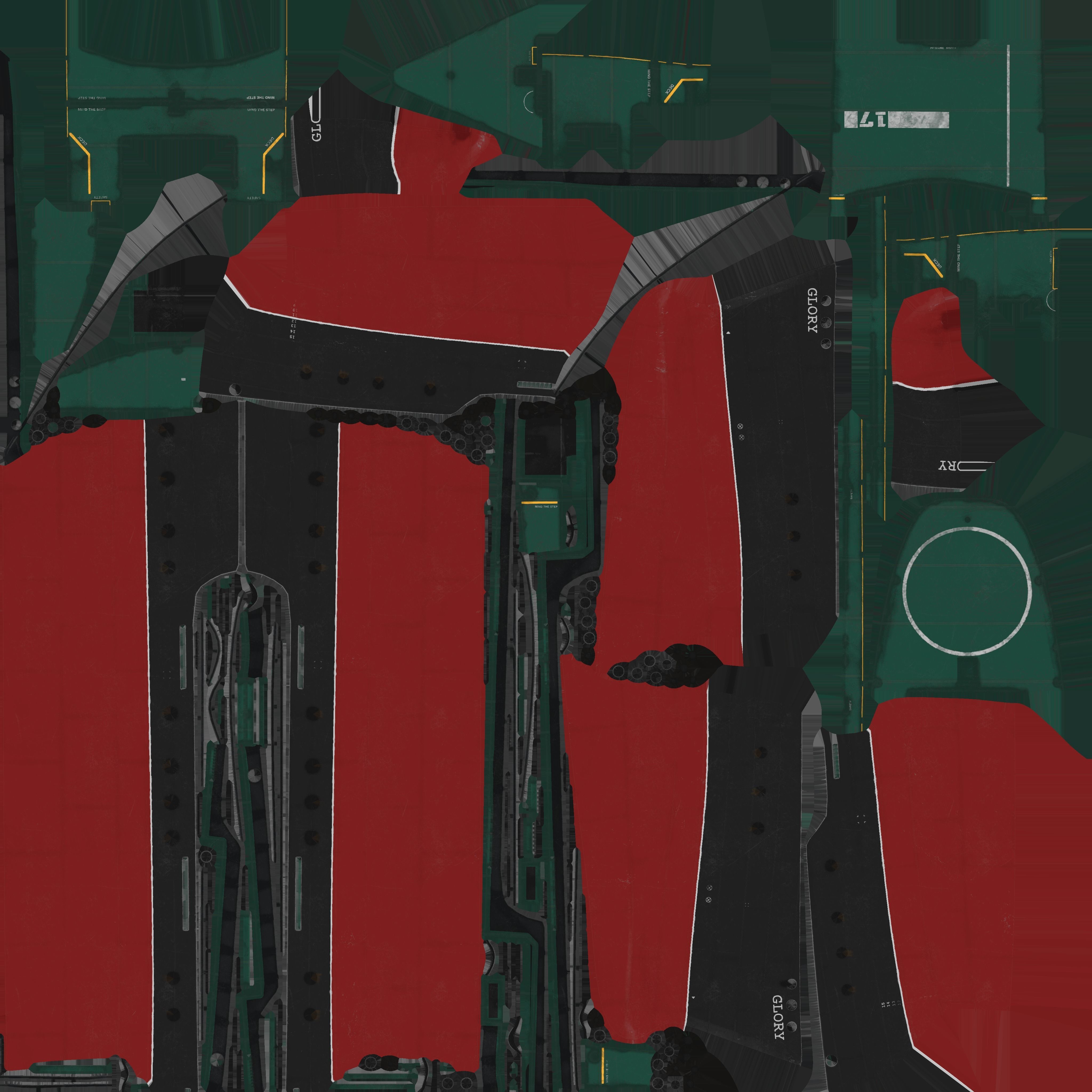 Exploration Ship 4K Textures Low-poly 3D model_15