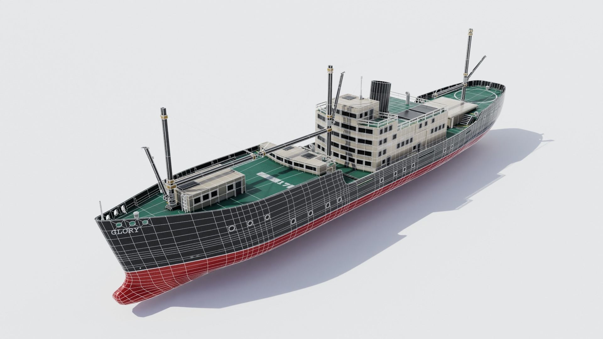 Exploration Ship 4K Textures Low-poly 3D model_1