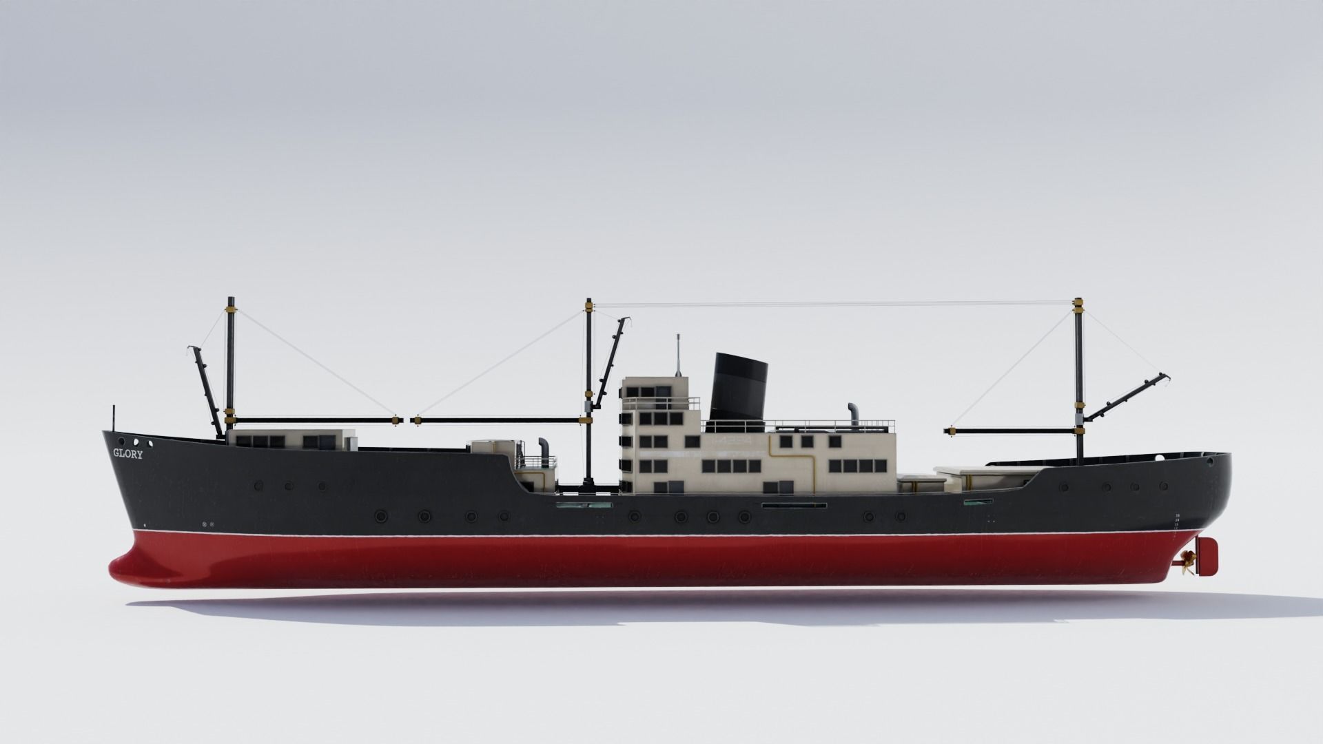 Exploration Ship 4K Textures Low-poly 3D model_4