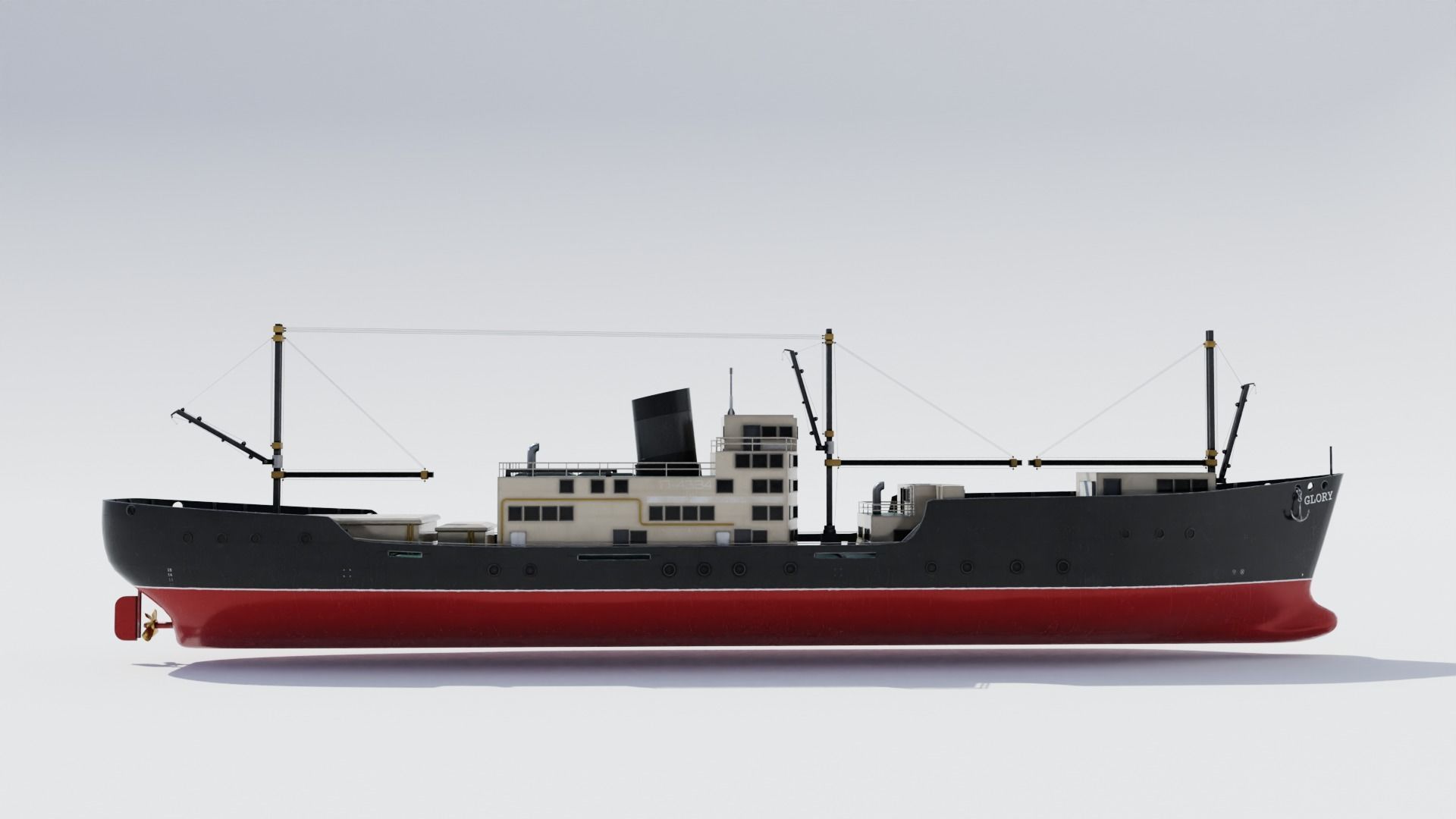 Exploration Ship 4K Textures Low-poly 3D model_5