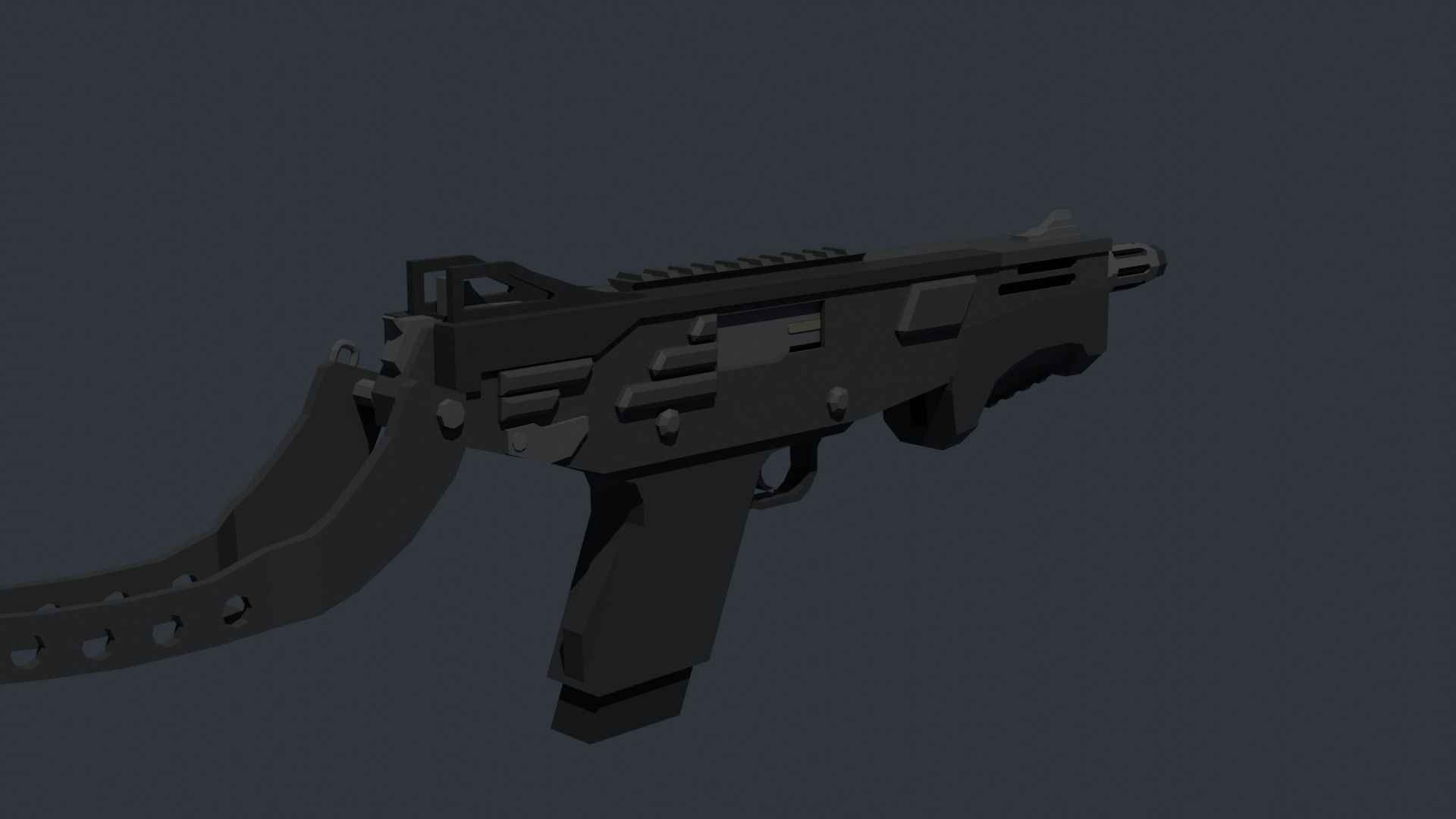 MAG-7 lowpoly shotgun Low-poly 3D model_2