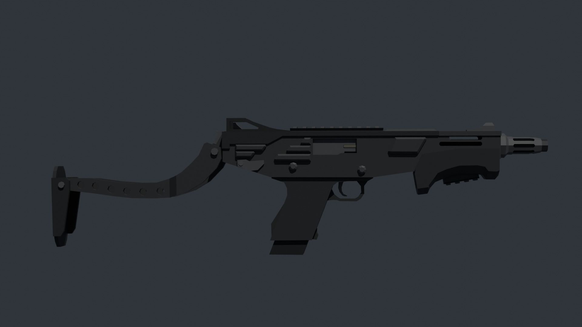 MAG-7 lowpoly shotgun Low-poly 3D model_4