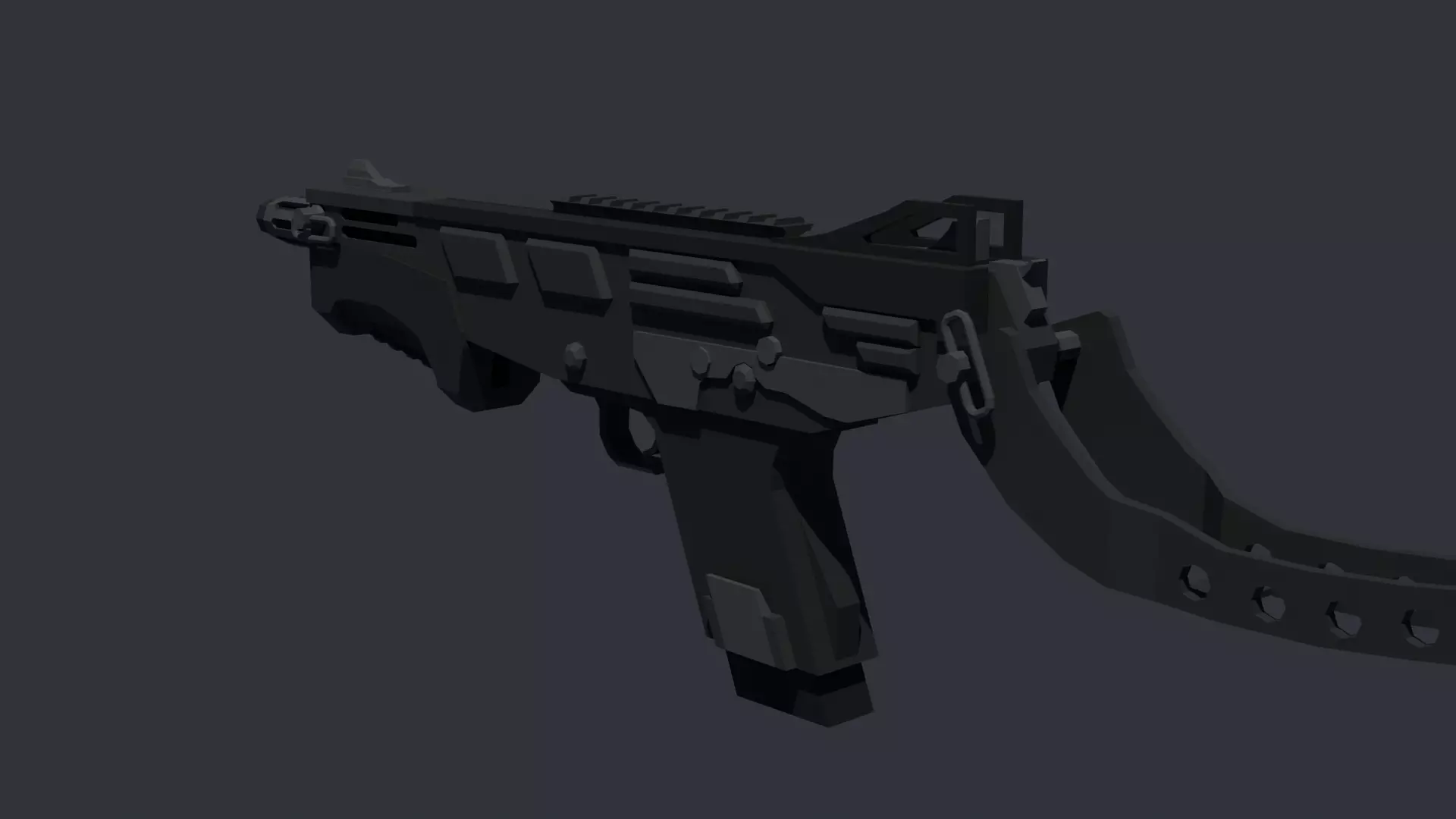 MAG-7 lowpoly shotgun Low-poly 3D model_0