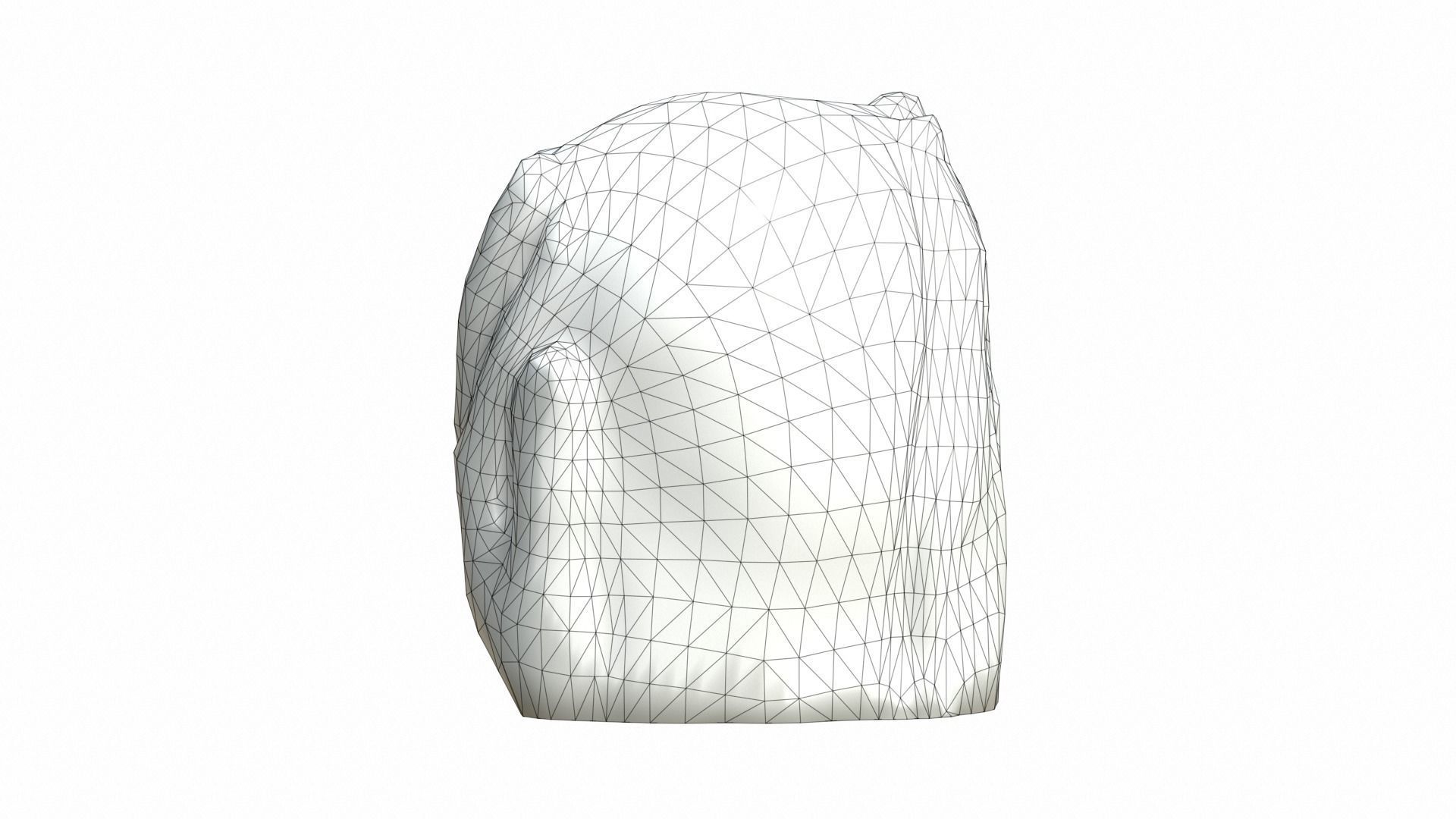 Statue Low Poly 012 Low-poly 3D model_12