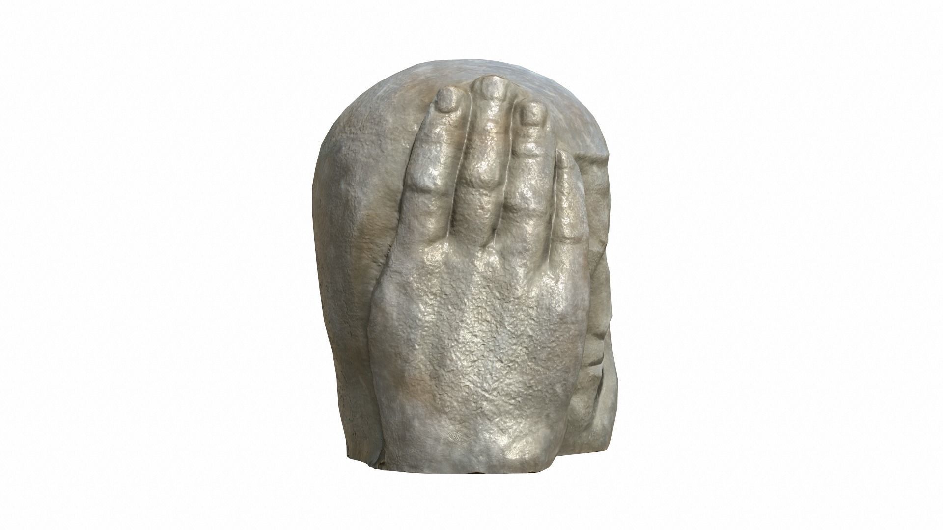 Statue Low Poly 012 Low-poly 3D model_2