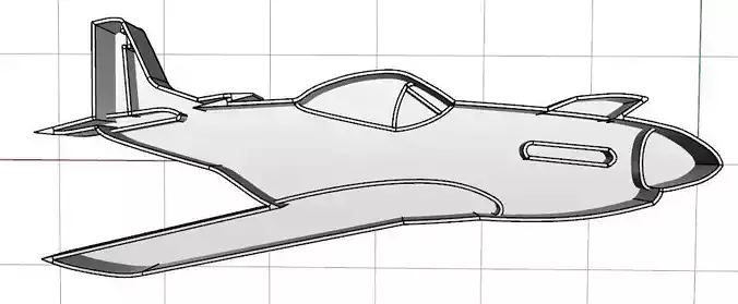 P 51D Cookie Cutter 3D print model