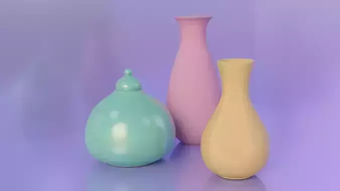 3 clay jars
