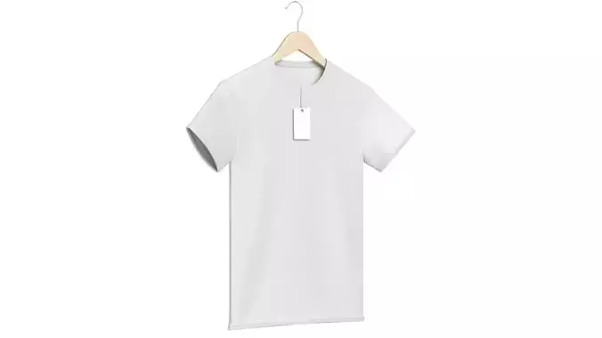 Crew Neck T-Shirt Hanging on Hanger For Men with Tag