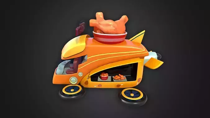 Asset - Cartoons - Food Car - Chicken Fly