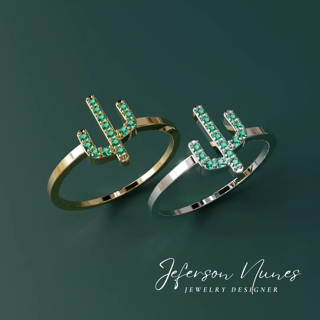 Ring Anel Cacto A1033 3D print model_0